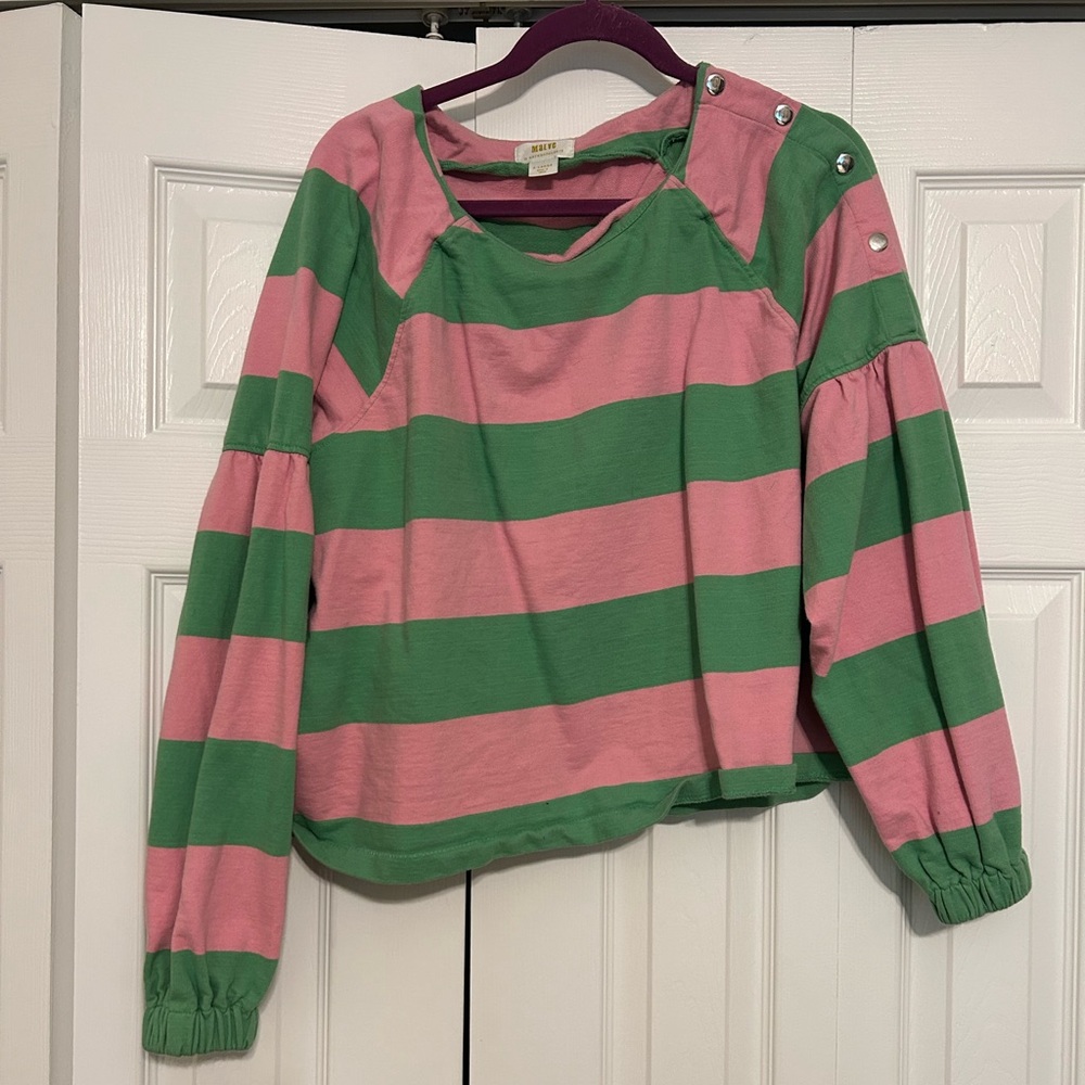 Anthropologie Maeve Striped sweatshirt